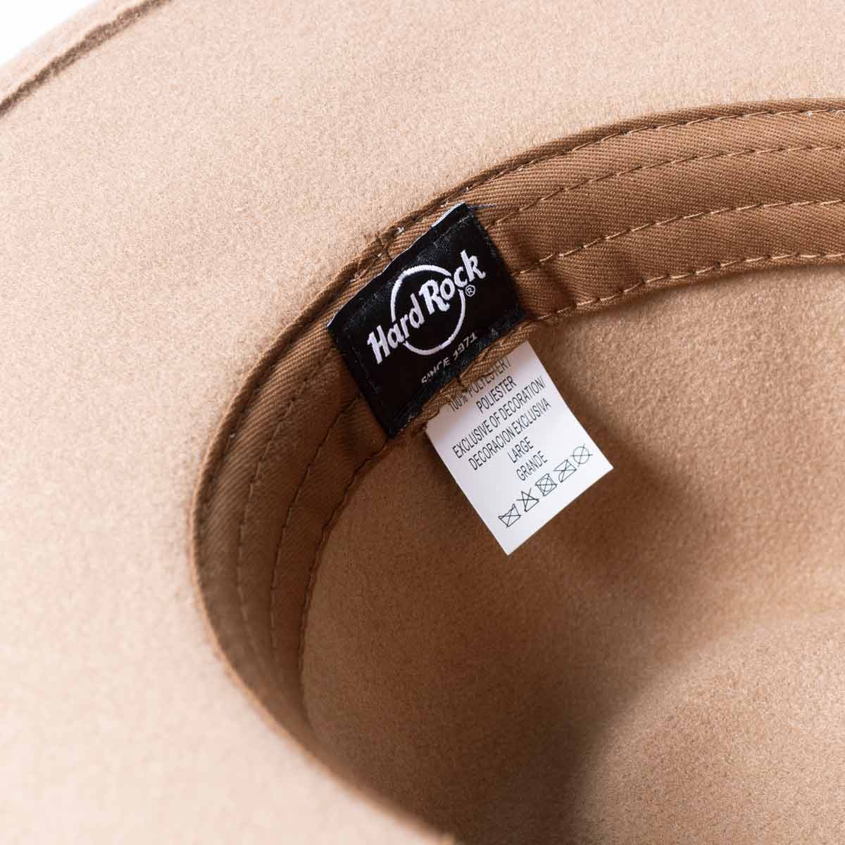 Felt Safari Hat with Logo Pin Band in Camel Beige image number 2
