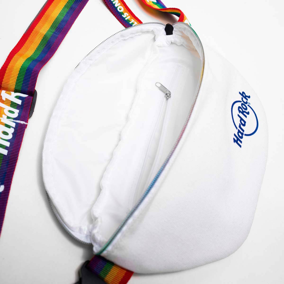 Pride White and Rainbow Waist Bag Fanny Pack Cross Body Bag image number 4