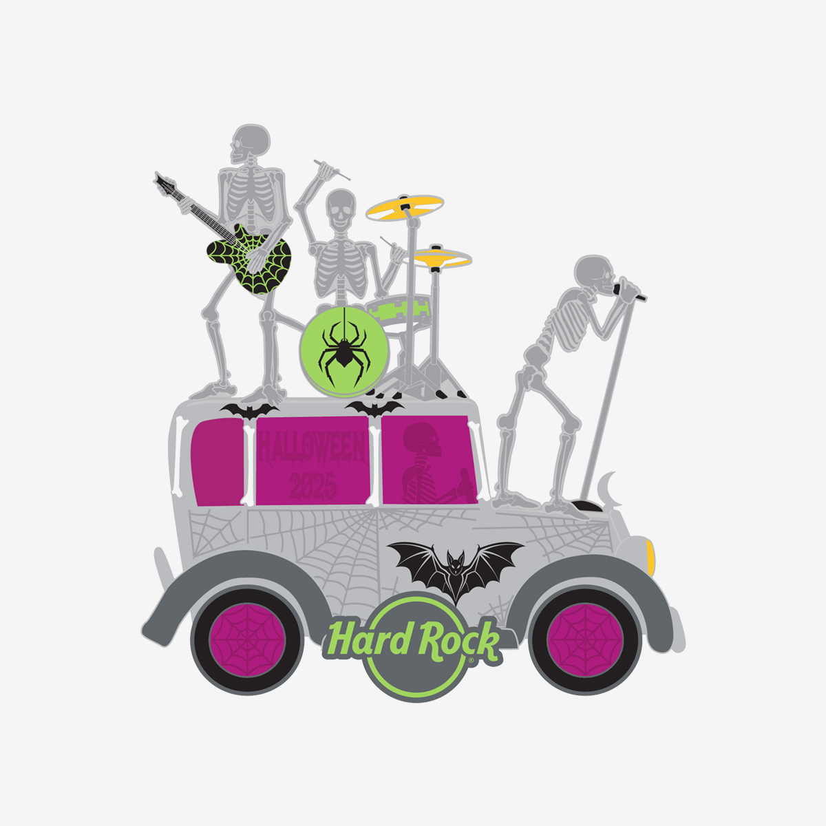 Limited Edition Skeleton Band Car Pin image number 1