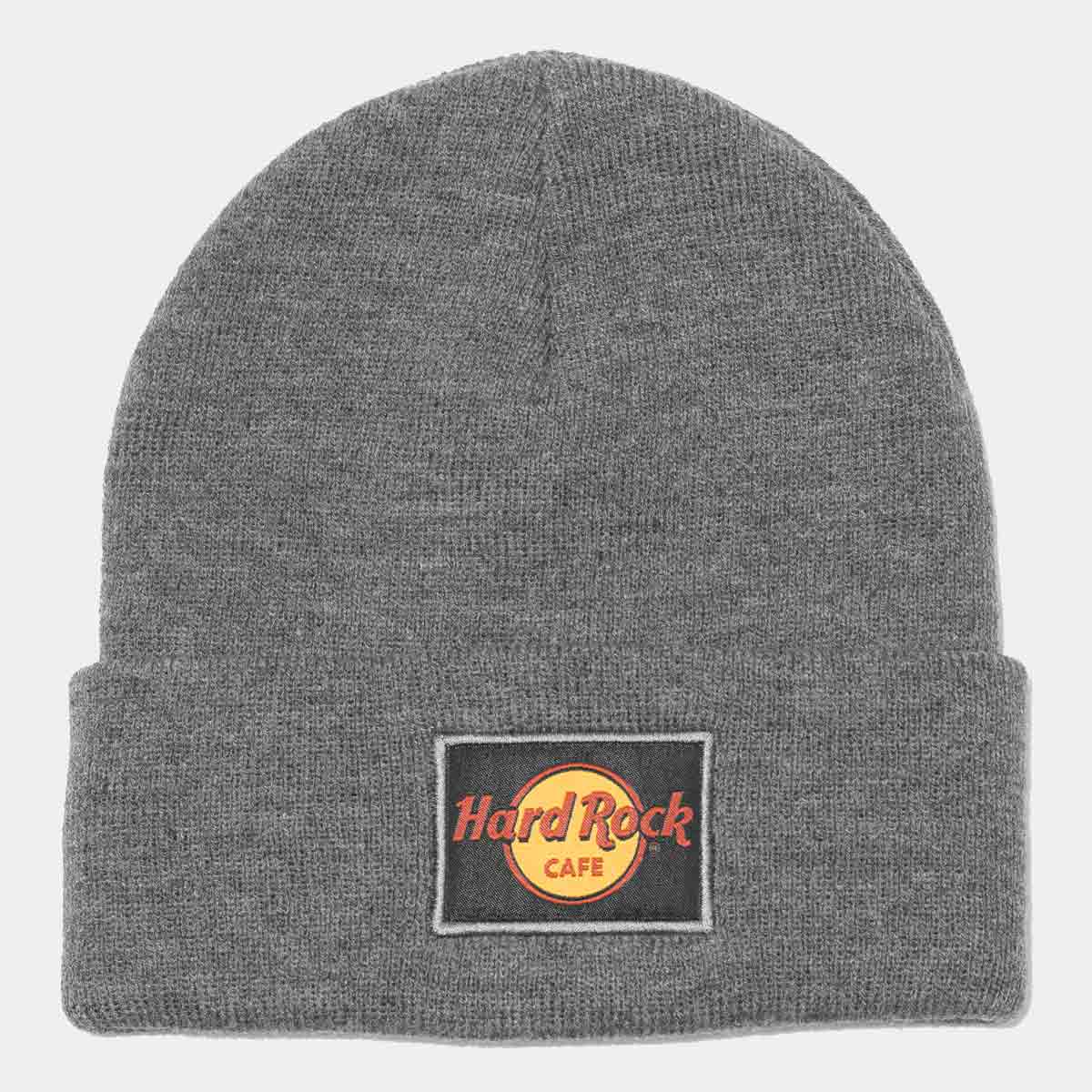 Fold Over Beanie with Center Patch Logo in Grey image number 1