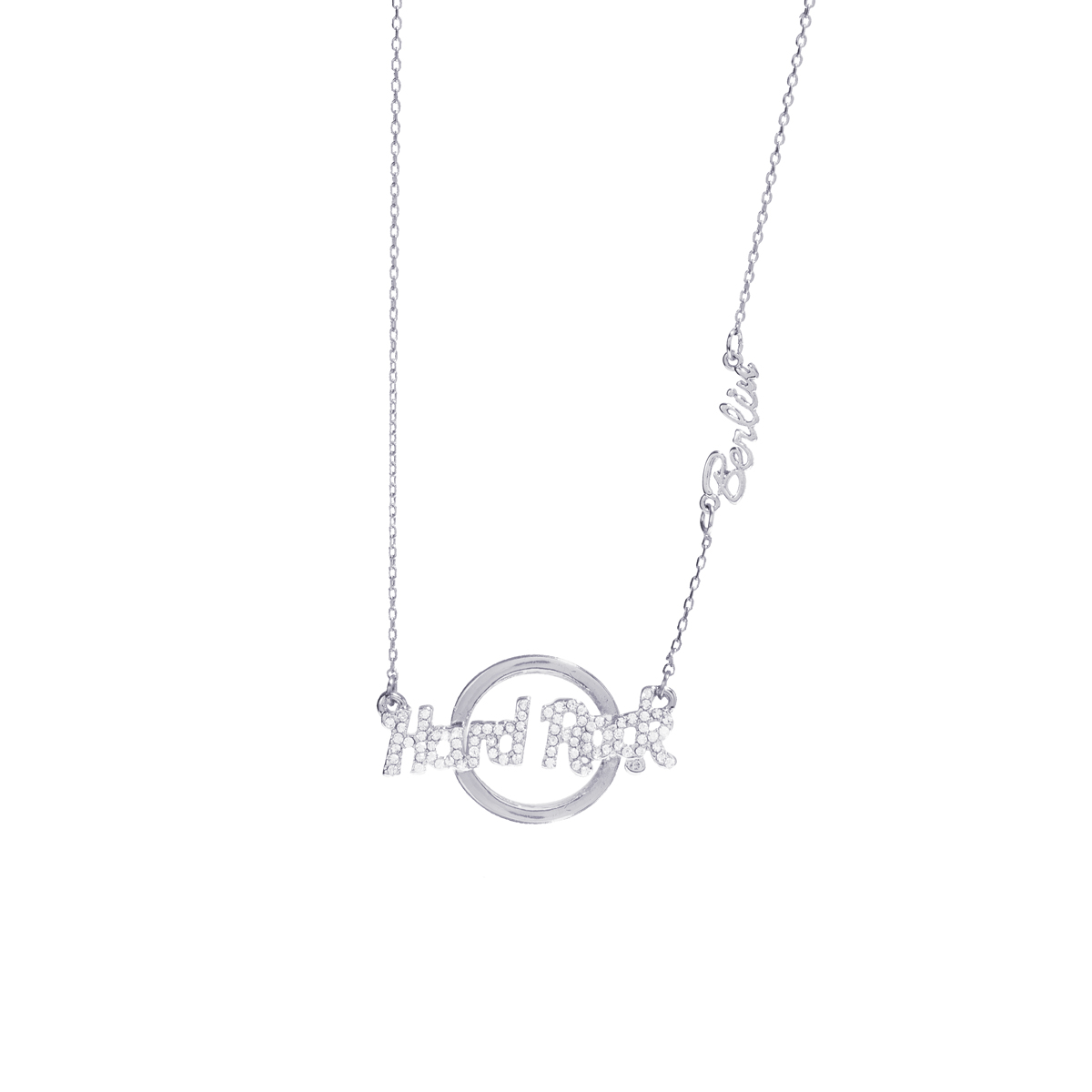 Silver Logo Pendant Necklace image number 1