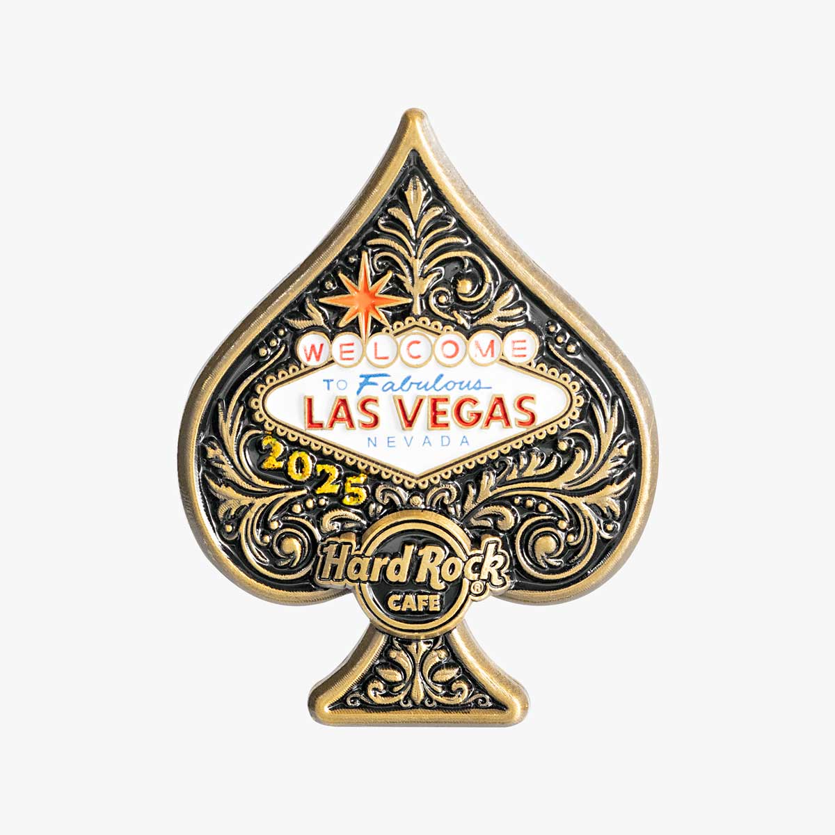Las Vegas Welcome Spade Sign Pin image number 1