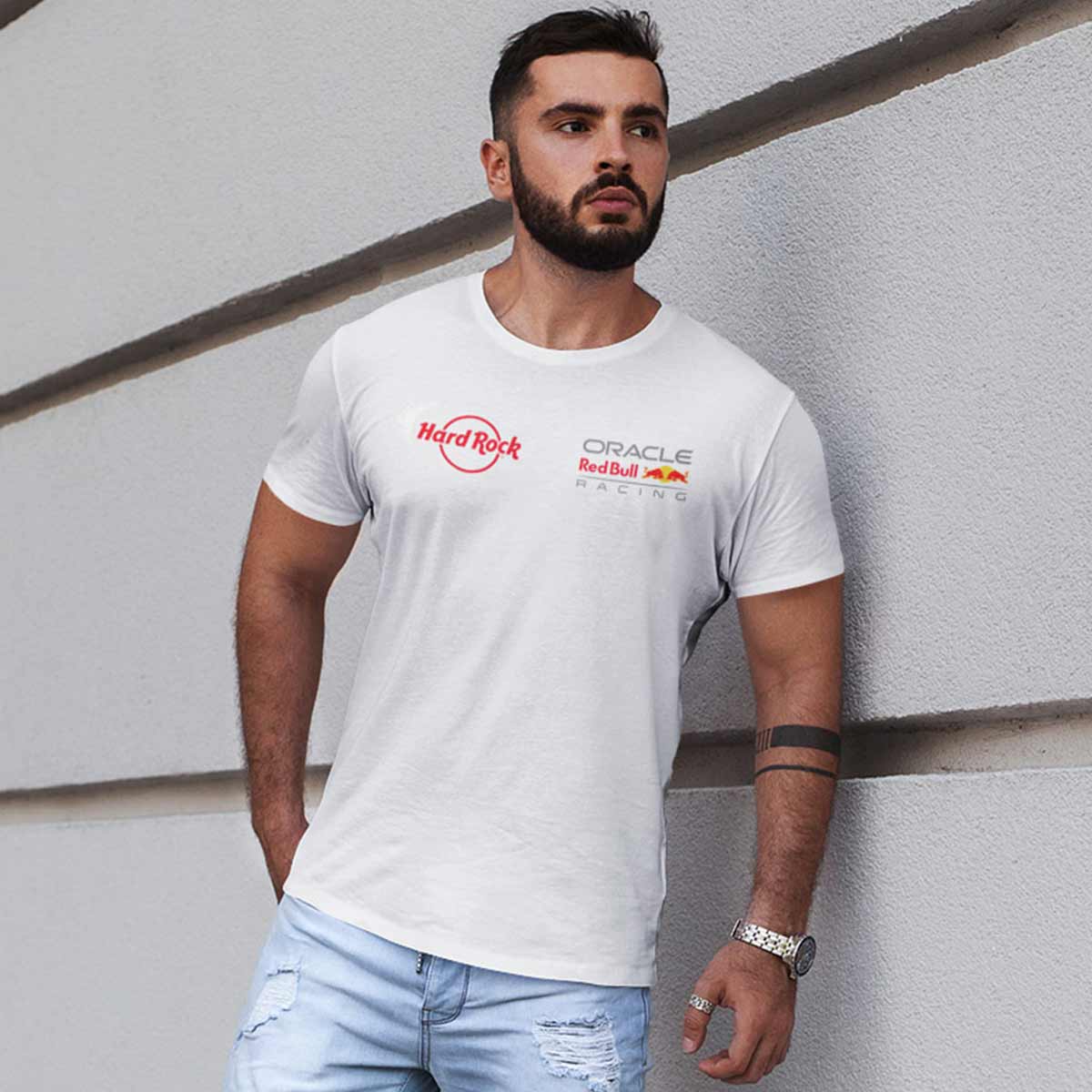 Red Bull F1 Racing Adult Fit Tee in White image number 4