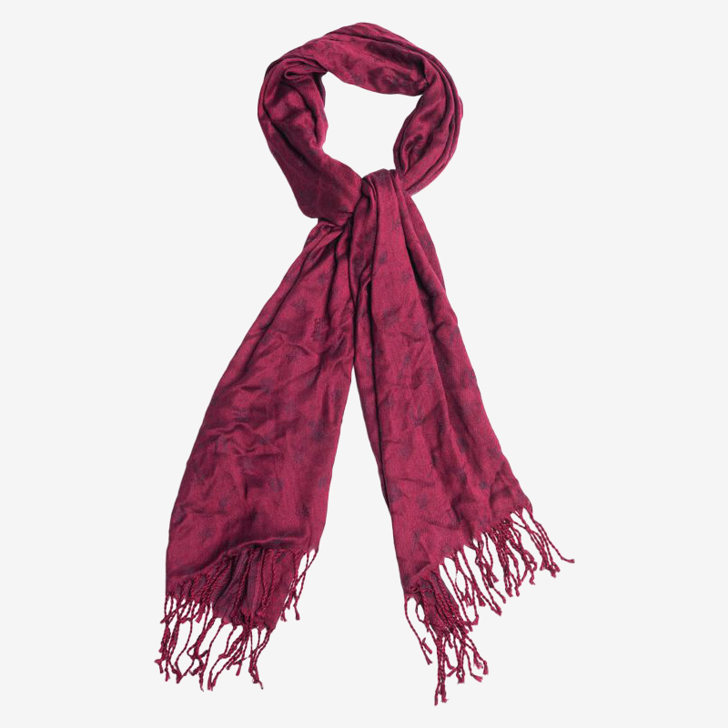 Repeat Symbols Pashmina Scarf in Fine Wine by Guitar Company image number 3