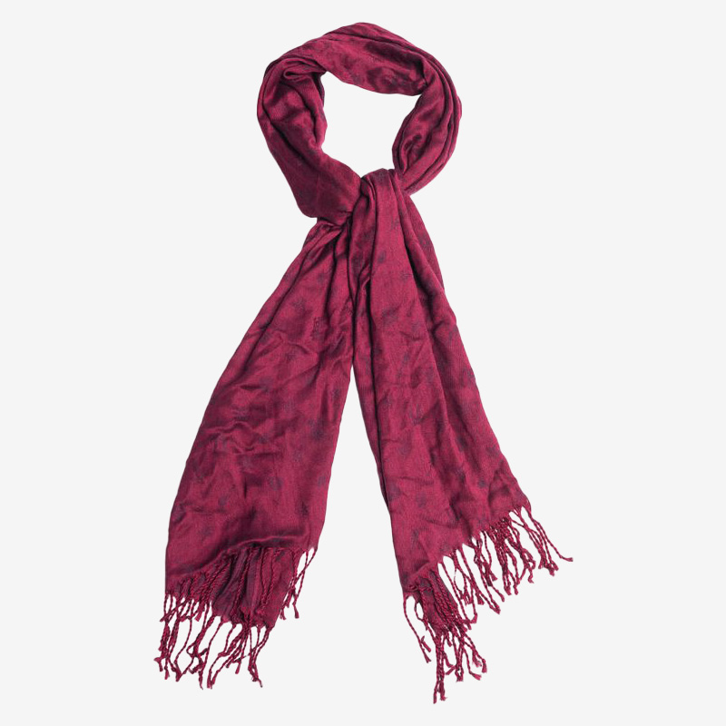 Repeat Symbols Pashmina Scarf in Fine Wine image number 3