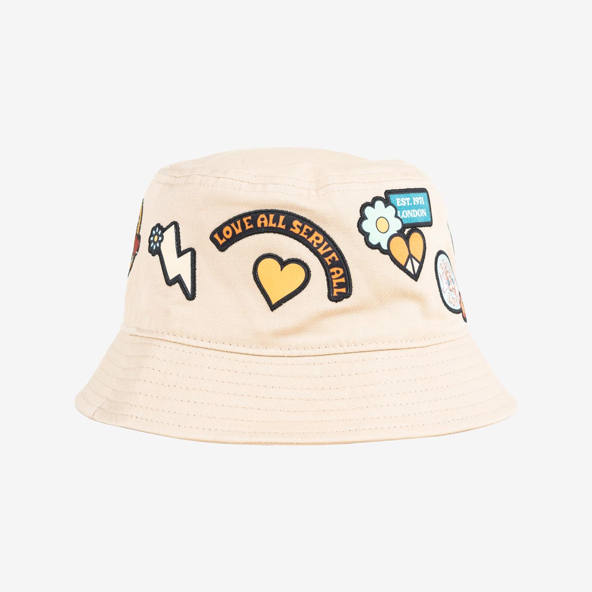 Hard Rock Music Festival Bucket Hat with Patches in Khaki image number 6