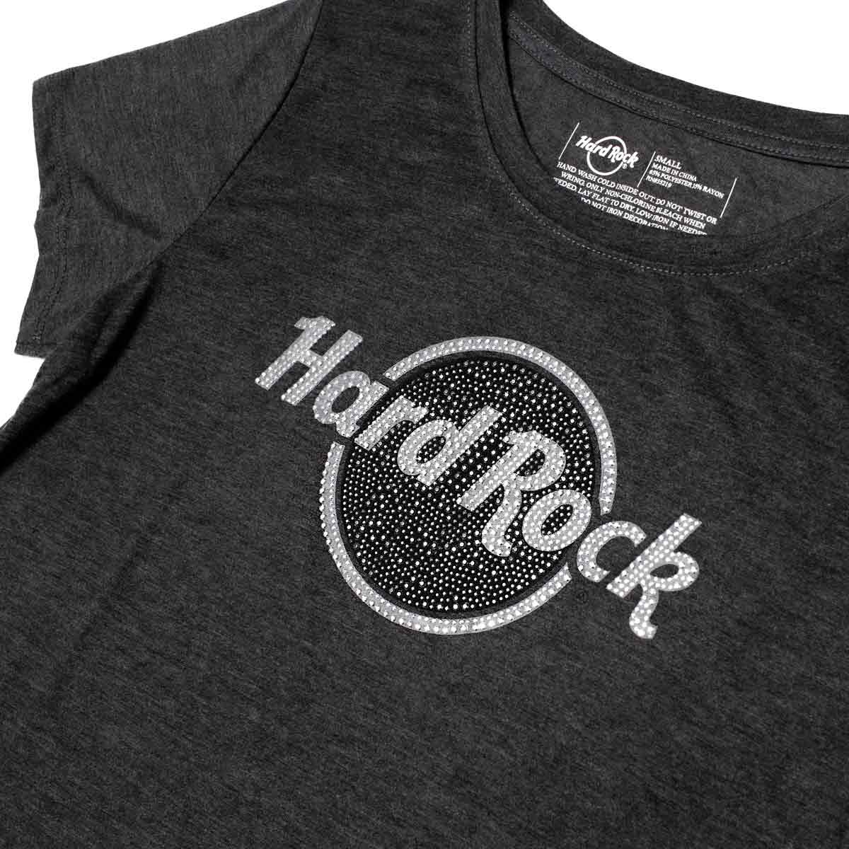 Hard Rock Rhinestones Logo Shortsleeve Crewneck T-Shirt image number 3