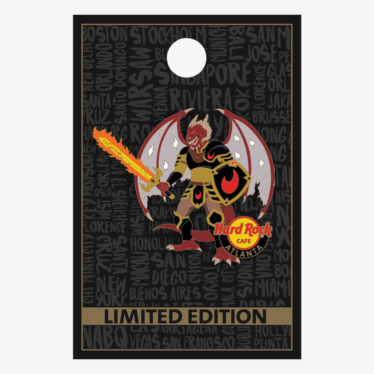 Limited Edition Pin Fire Dragon Atlanta image number 2