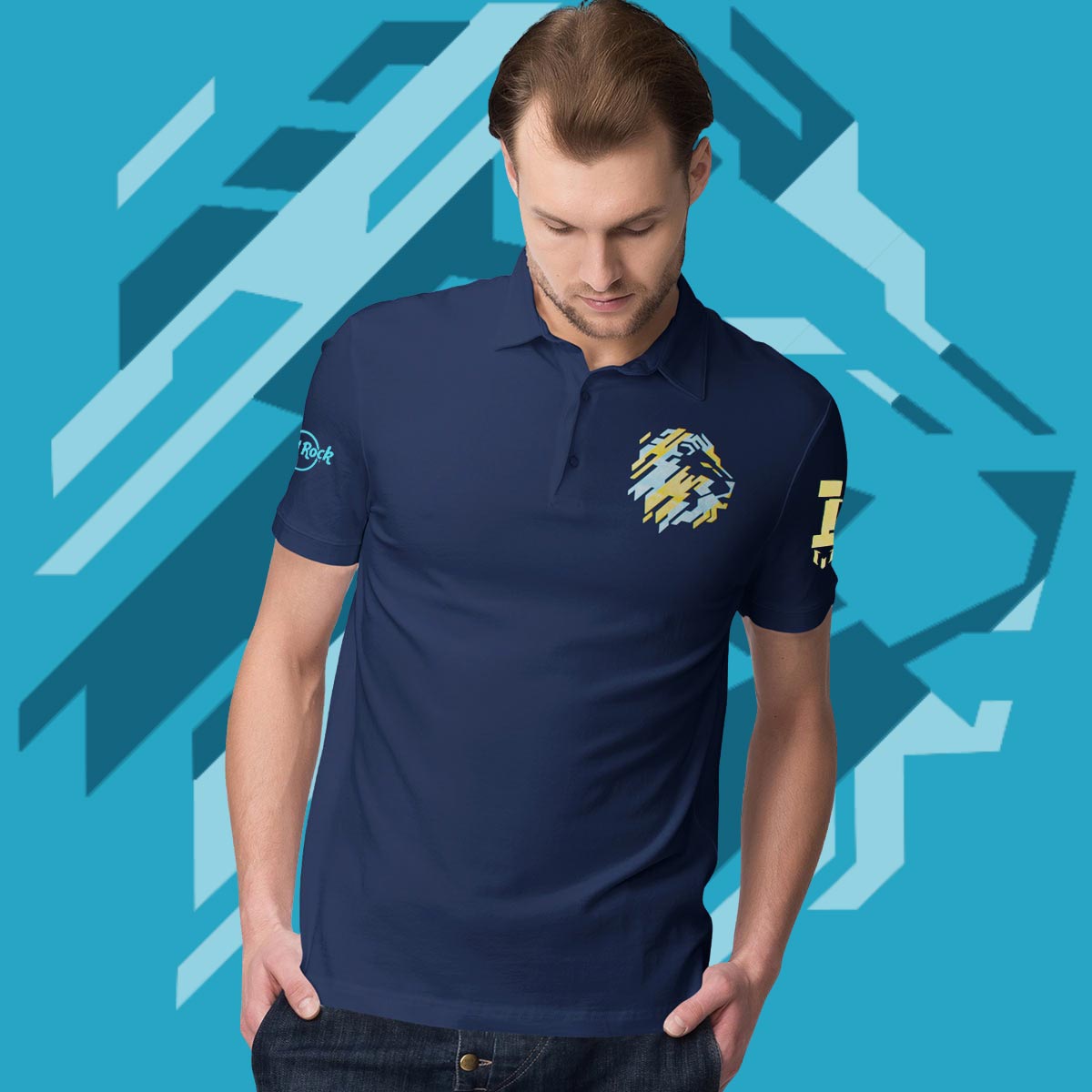 Messi Performance Polo Tee in Navy image number 1