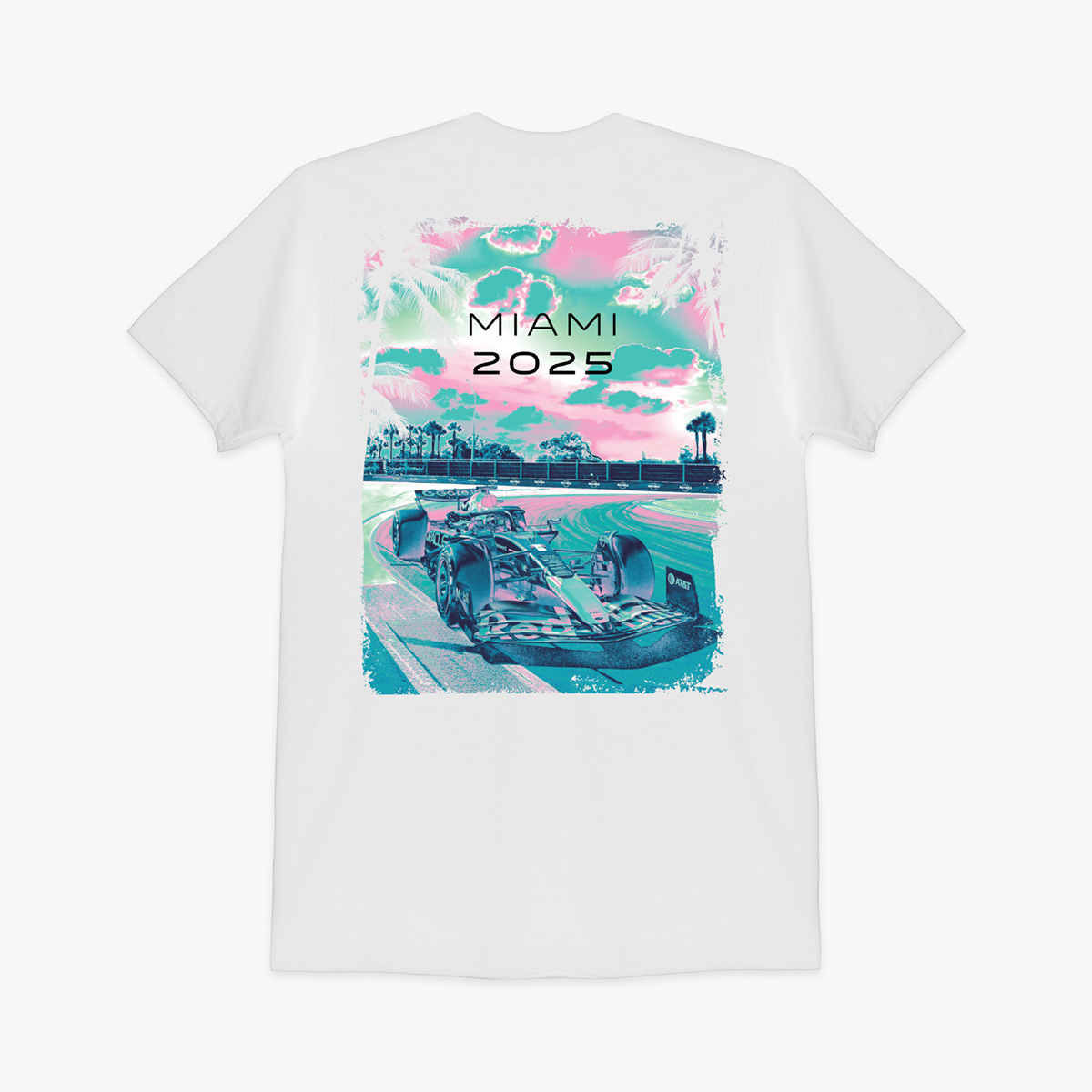Oracle Red Bull F1 Racing Miami Grand Prix 2025 Car Cloud Tee in White image number 1