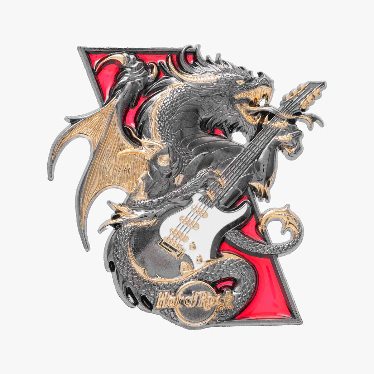 Online Exclusive Two Toned Boxed 3D Dragon Pin image number 1