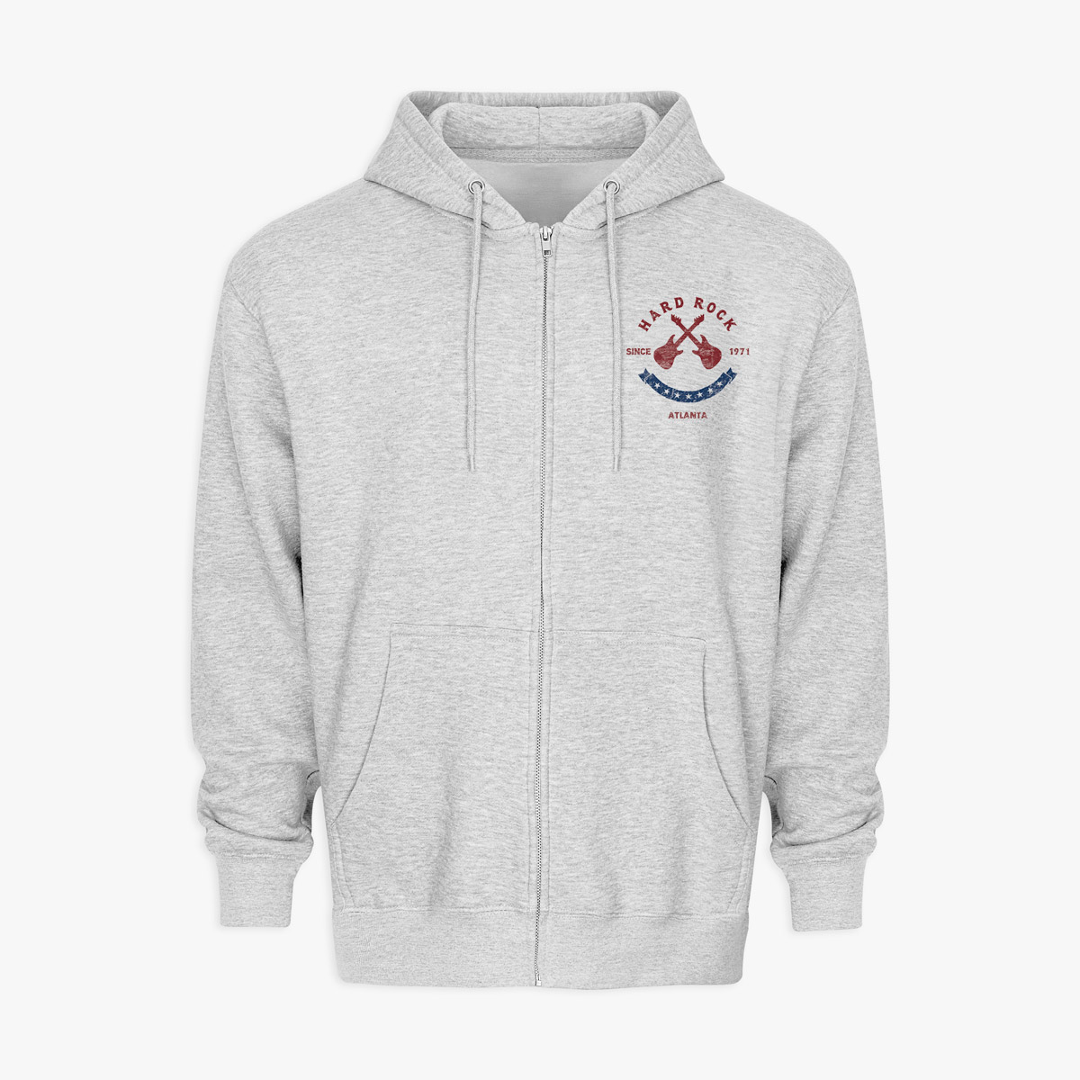 Adult Fit Eagle Zip Hoodie in Gray image number 2
