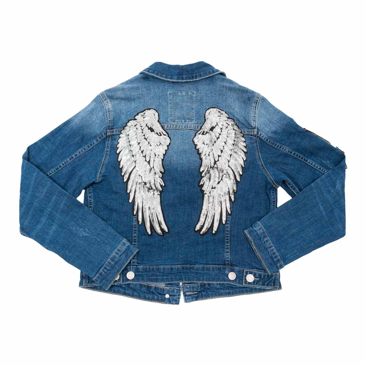 Sequin Wing Denim Jacket by Guitar Company image number 7