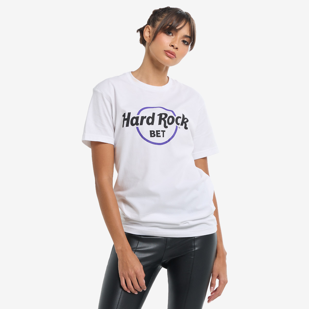 Adult Fit Hard Rock BET Classic Logo Tee White image number 4