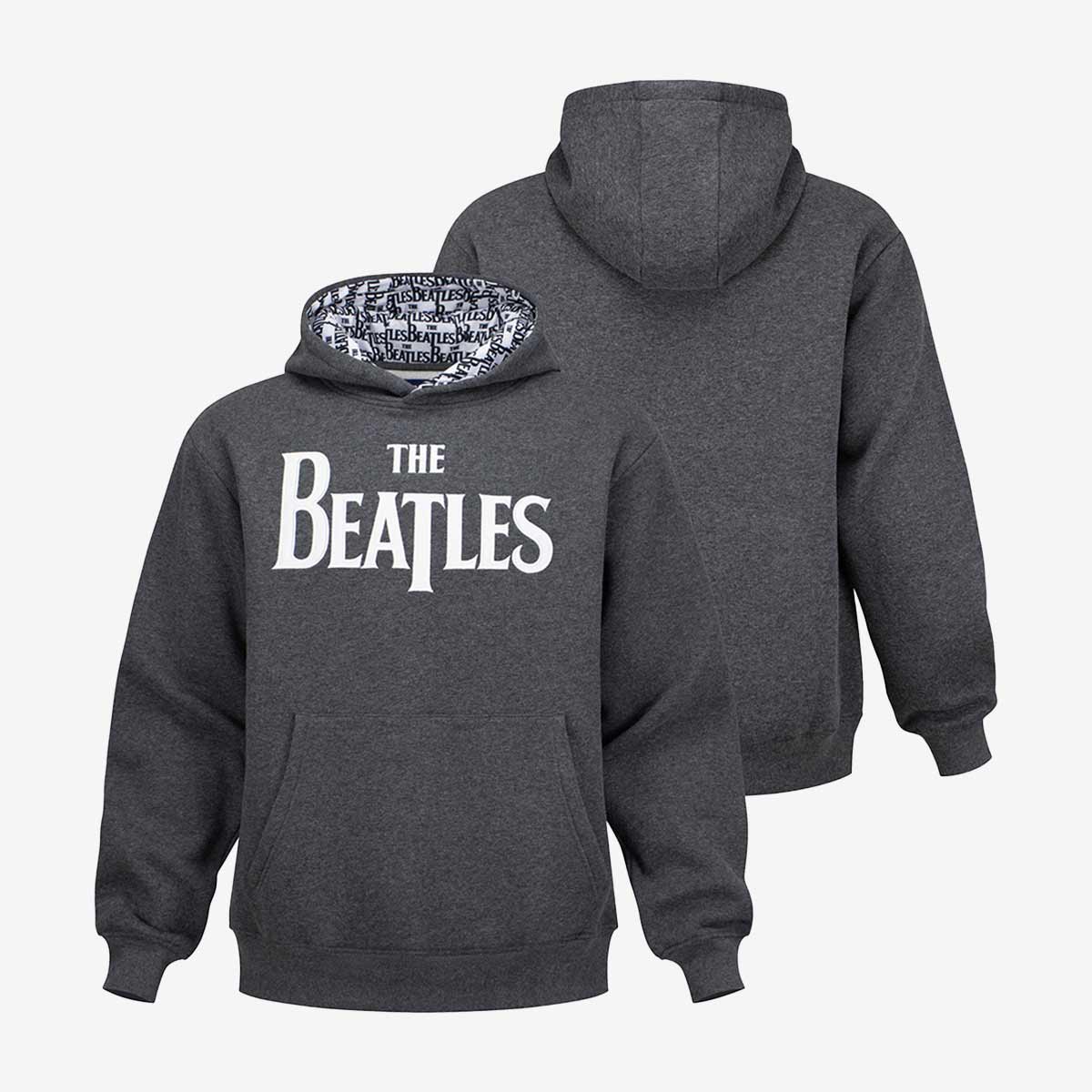 The Beatles Premium Tackle Twill Logo Hoodie in Dark Grey image number 3