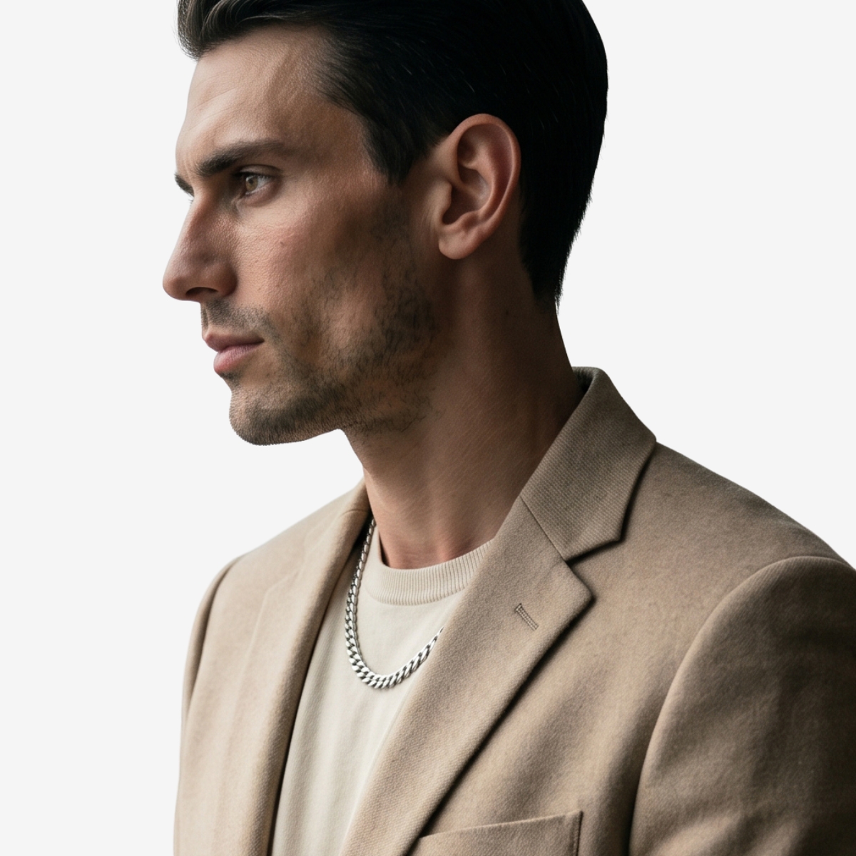 Ethos Curb 20" Brushed Gun Metal Chain Necklace image number 1
