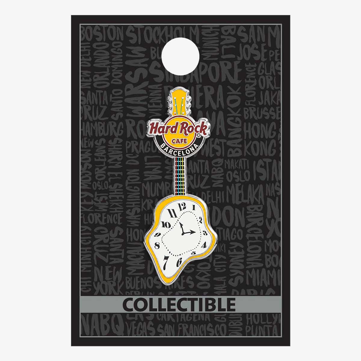Collectible Barcelona Melting Clock Pin image number 2